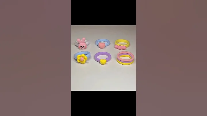 DIY - How to make beautiful "Rings"💍 out of Clay #diy #shorts #clay