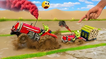 Mini Tractor Dangerous Stuck In Mud | Full Science Project Experiment @MiniTractor100 