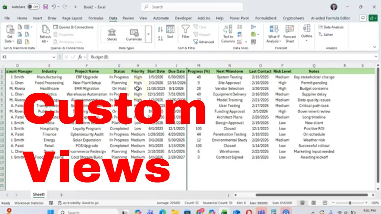 How to Use Custom Views in Excel to Jump Between Layouts in Seconds # ...