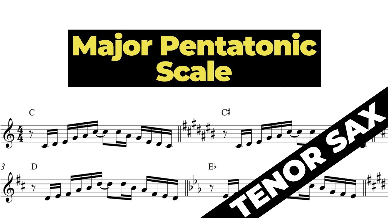 MAJOR PENTATONIC SCALE [tenor sax Bb] ESCALA PENTATÔNICA MAIOR YouTube
