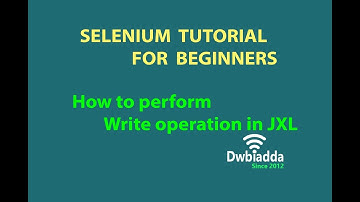 How to perform Write operation in JXL  | selenium videos