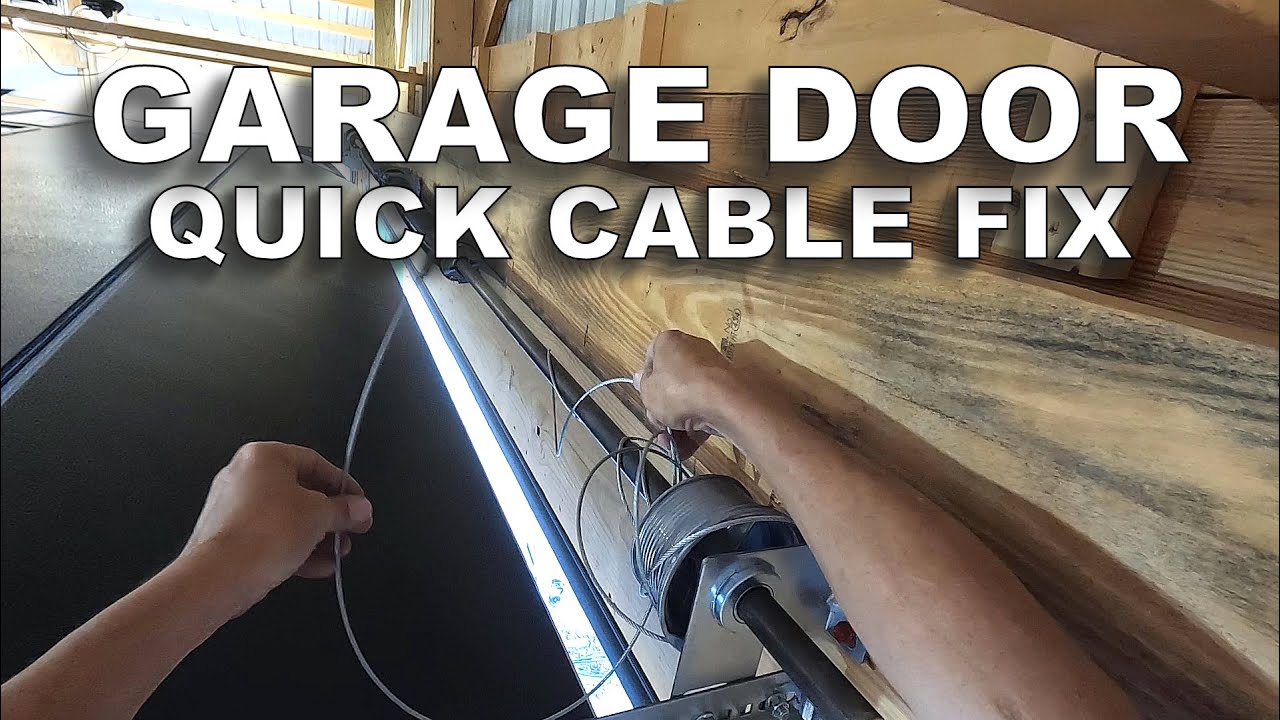 Garage Door Cable Came Off!!! ― A Quick and Easy Fix… - YouTube