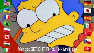 The Simpsons GET OUT! in different languages