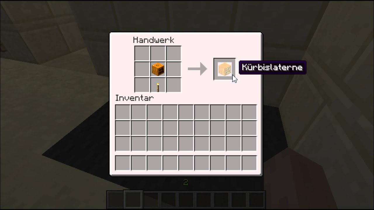 Minecraft Kürbislaterne Craften - YouTube