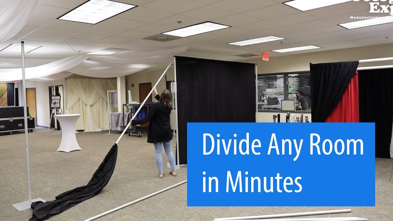 Portable Room Divider With Pipe Drape Georgia Expo Youtube