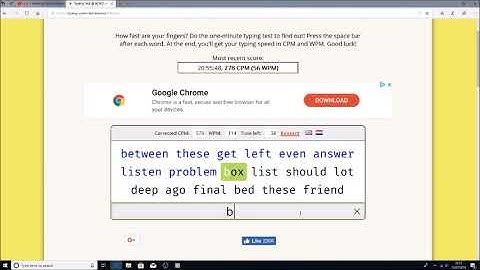 Typing Test Aoeu - 113 WPM