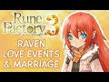 Rune factory 3  raven love  marriage compilation all requests dates wedding child