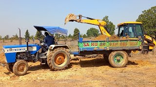 New JCB 3dx Backhoe Loading Mud In Swaraj Tractor | Jcb And Tractor Videos | Jcb Tractor Cartoon