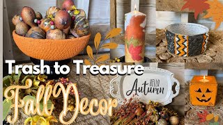 DIY FALL HOME DECOR \/  TRASH TO TREASURE \/ UPCYCLING THRIFTED FINDS \/ THRIFT STORE FLIPS