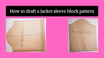 How to draft a one piece jacket sleeve block pattern/ jacket sleeve sloper.Pattern making.