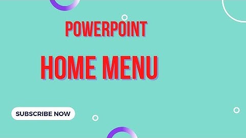 Home menu in ms powerpoint and copy paste options and font options