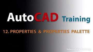 12. PROPERTIES  & PROPERTIES PALETTE