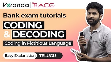 CODING and DECODING - 3 CODING IN FICTITIOUS LANGUAGE in Telugu | Bank Exam Tutorials | Veranda Race