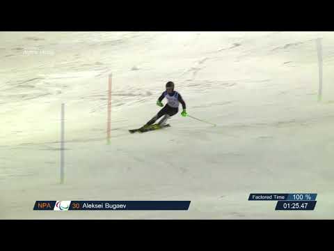 Aleksei Bugaev | Men Standing Slalom 2 | World Para Alpine World Cup 2018 | Zagreb