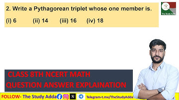 Write a Pythagorean triplet whose one member is.(i) 6 (ii) 14 (iii) 16 (iv) 18