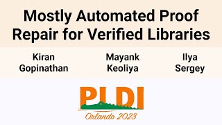 [PLDI'23] Mostly Automated Proof Repair for Verified Libraries