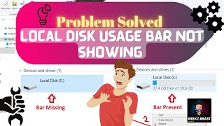 fix local disk space usage bar not showing on drive | fix missing storage bar meter on windows 10