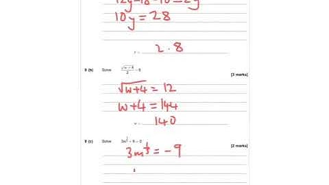 AQA Further Maths GCSE 2015 Paper 2 Q9 - Solving Equations