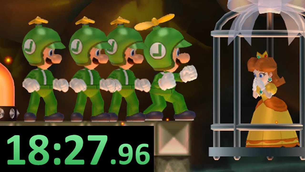 Новая попытка скоростного прохождения Super Luigi U!