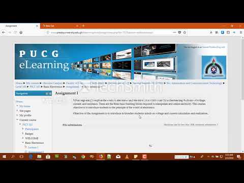 PUCG ELearning Tutorials-Part 2 (How to submit an assignment)