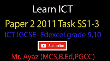 ICT IGCSE: Paper 2 2011 Spreadsheet all activities