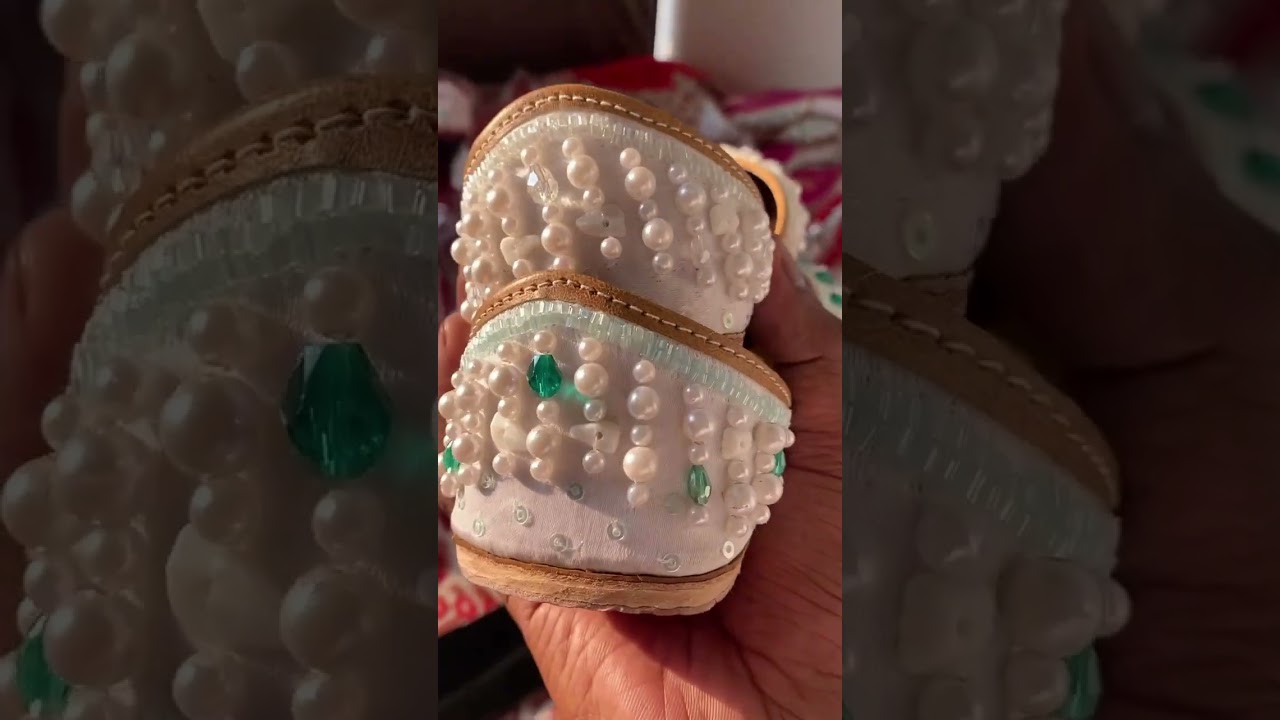 Natural pearls handmade jutti 