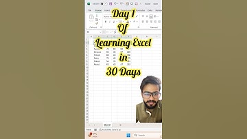Day 1 | Excel Learning #exceltips #excel #exceltricks #shortvideo #shorts #exceltutorial