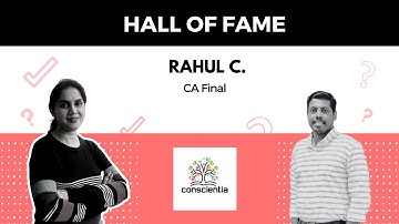 Hall of Fame | Rahul C | CA Shilpi Kothari