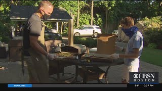 Dedham Family’s Weekly Pizza Night Helps First Responders, Local Charities
