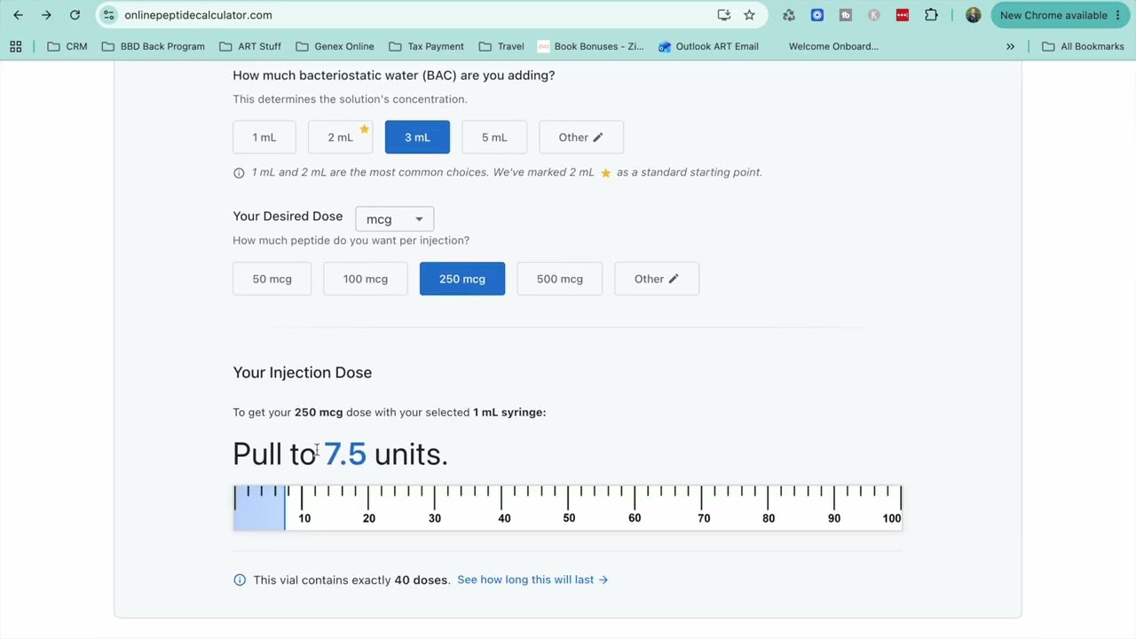 How To Dose Peptides with Online Peptide Calculator (TB-500 & BPC 157)