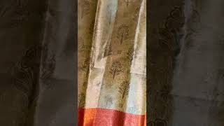 Kanjivaram pattu with full broket weaving & copper work all over saree, fabric smooth and soft screenshot 4