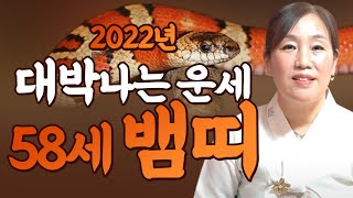 2022년에 무조건 대박나는 1965년생 58세 뱀띠운세?! 뱀띠운세는 '이것'만 조심하면 대박!! [전주점…