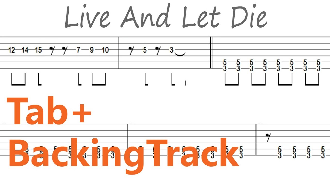 Paul McCartney Live And Let Die Guitar Tab+BackingTrack YouTube