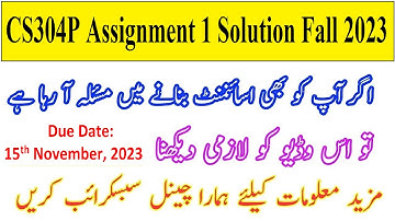 CS304P Assignment 1 Solution Fall 2023 Due Date: 14/11/2023
