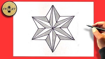 How to draw a 6 pointed star step by step