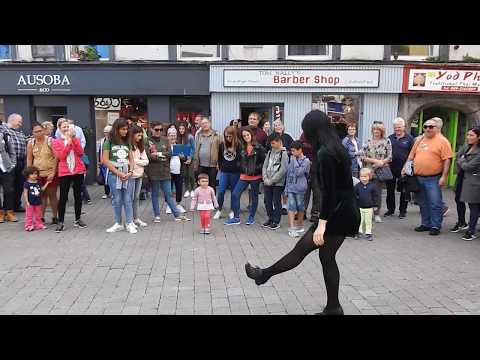 Shop Street Galway, Ireland - Young Lady Irish Dancing