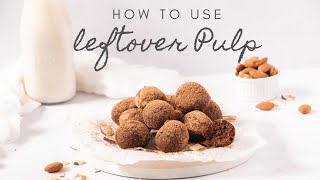 What To Make With Leftover Pulp From Almond Milk And Coconut Milk  Raw Brownie Bites okara Recipe