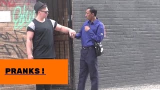 holding strangers hands in public prank