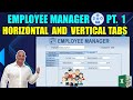 Create Horizontal AND Vertical Tabs in this Excel Employee Manager [Part 1]