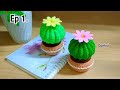 Ep1 Crochet Cactus In Pot Tutorial Step By Step Crochet Crochetflower Crochettutorial 