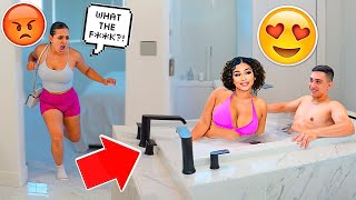 TAKING A BATH With Another GIRL To See My Girlfriends Reaction!! *ALMOST BROKE UP*