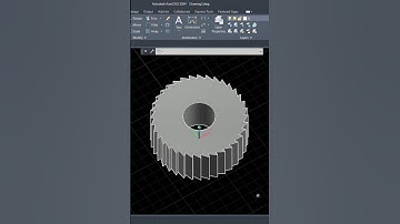3D CAD Gear Modelling | Design of Gear in AutoCAD #autocad #3dcad #gear