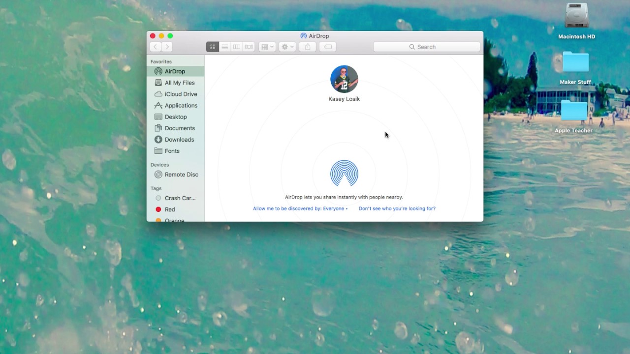 turn on airdrop on mac