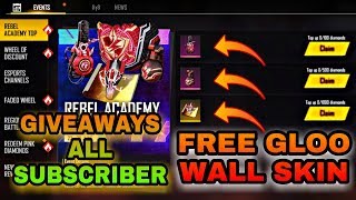 Free Fire Gaming boss sp live NEW TOP UP EVENT FREE GLOO WALL SKIN ALL SUBSCRIBER