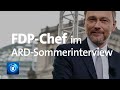 FDP-Chef Lindner im ARD-Sommerinterview: "Für uns zählen Inhalte" | 2021