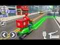 Urban Food Delivery Game: City Pick &amp; Drop Food Delivery bike driving simulator - android gameplay