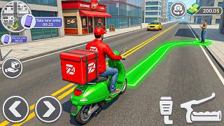 Urban Food Delivery Game: City Pick & Drop Food Delivery bike driving simulator - android gameplay screenshot 1
