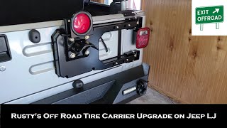 Rusty's Off Road Tire Carrier Upgrade on Jeep LJ by ExitOffroad 1,407 views 1 year ago 28 minutes