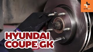 Как да сменим предни спирачни дискове и спирачни накладки на Hyundai Coupe GK ИНСТРУКЦИЯ | AUTODOC