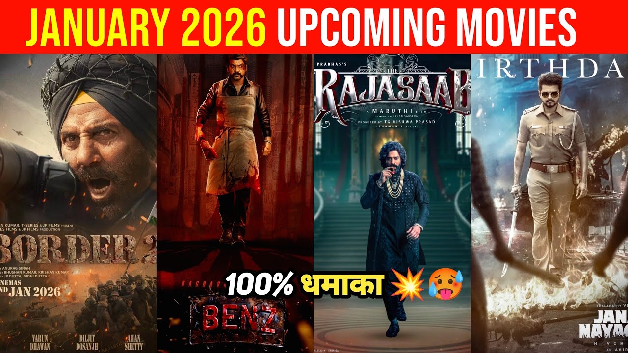 Top 10 Upcoming Movies In January 2026 In Hindi || Upcoming Bollywood & South Indian Films Jan 2026